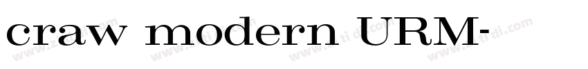 craw modern URM字体转换